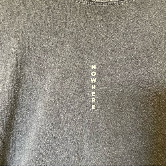 Mens large oversized baggy tee shirt blue Nowhere - Picture 3 of 3
